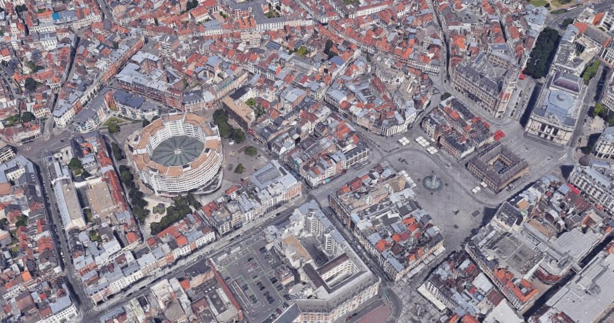 lille vue aerienne du nouveau siecle lille vue aerienne du nouveau siecle