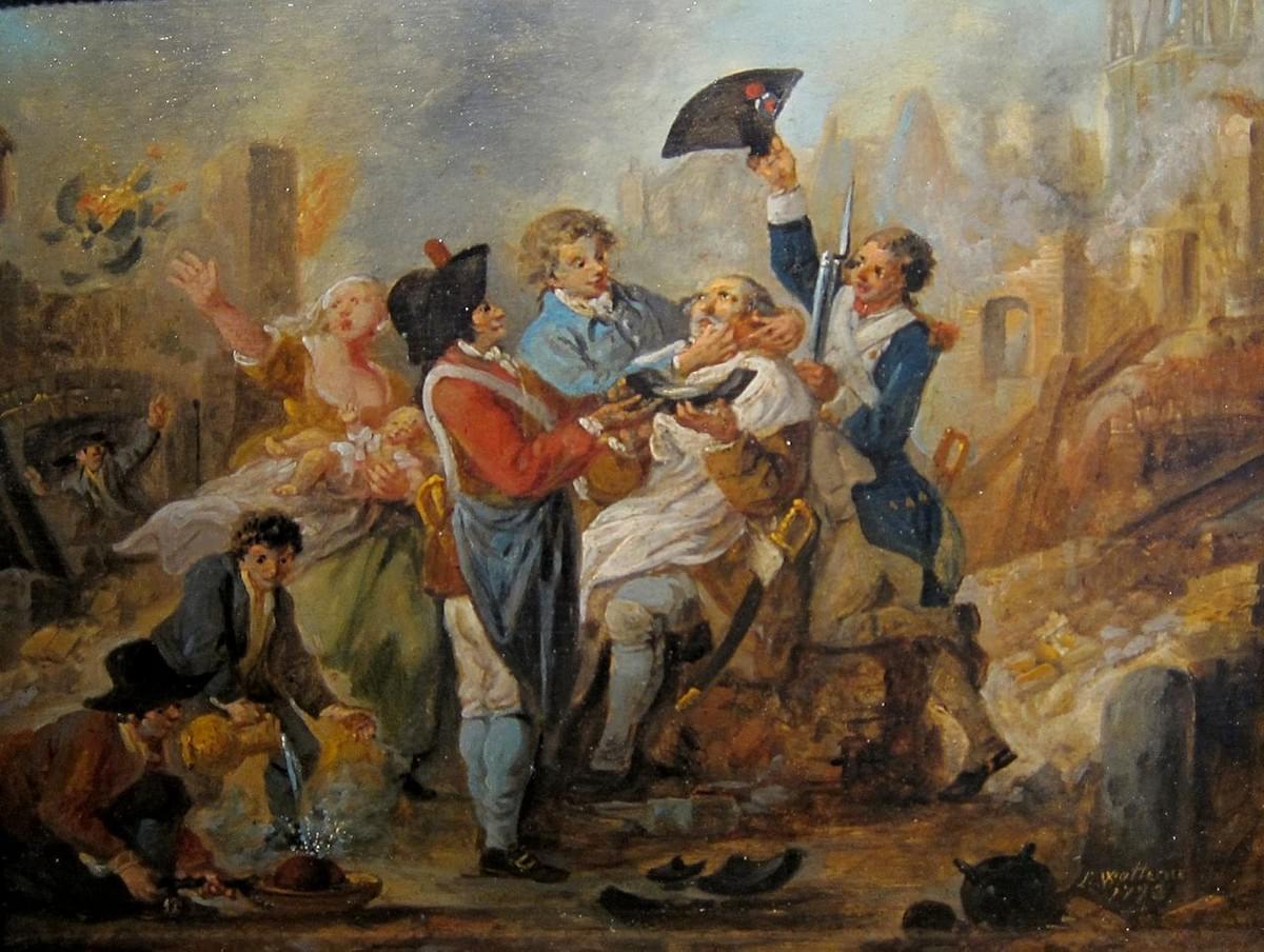 tableau de louis watteau du barbier maes pendant le siege de lille de 1792 tableau de louis watteau du barbier maes pendant le siege de lille de 1792