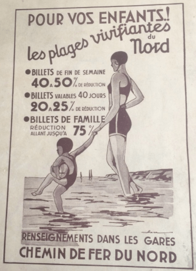 Avant la création de Lille-Plage, les chemins de fer du nord n'ont pas hésité à promouvoir les plages du nord Avant la création de Lille-Plage, les chemins de fer du nord n'ont pas hésité à promouvoir les plages du nord