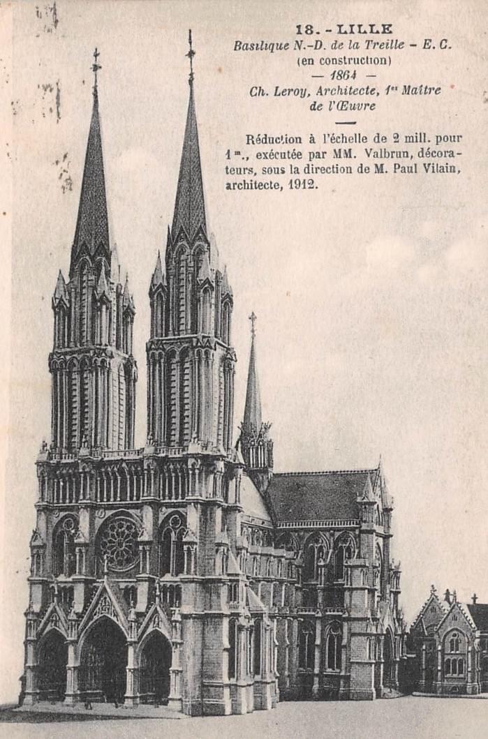 lille la cathedrale notre dame de la treille maquette du projet de Leroy en 1964 lille la cathedrale notre dame de la treille maquette du projet de Leroy en 1964