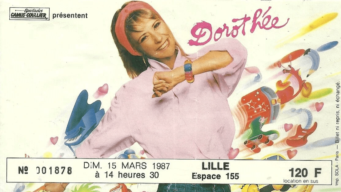 lille ticket billet place concert Dorothée, Espace Foire, 15 mars 1987 lille ticket billet place concert Dorothée, Espace Foire, 15 mars 1987