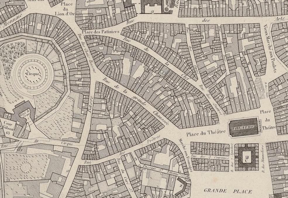 plan de 1820 de la rue de la clef à lille plan de 1820 de la rue de la clef à lille