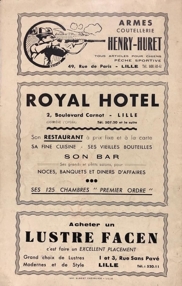 pages intérieures du programme de l'opéra de Lille pour la saison 1950 1951 avec lustre facen pages intérieures du programme de l'opéra de Lille pour la saison 1950 1951 avec lustre facen