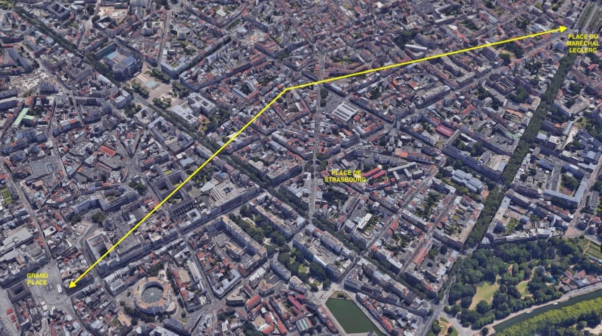 Lille rue nationale plan carte en 3D Lille rue nationale plan carte en 3D