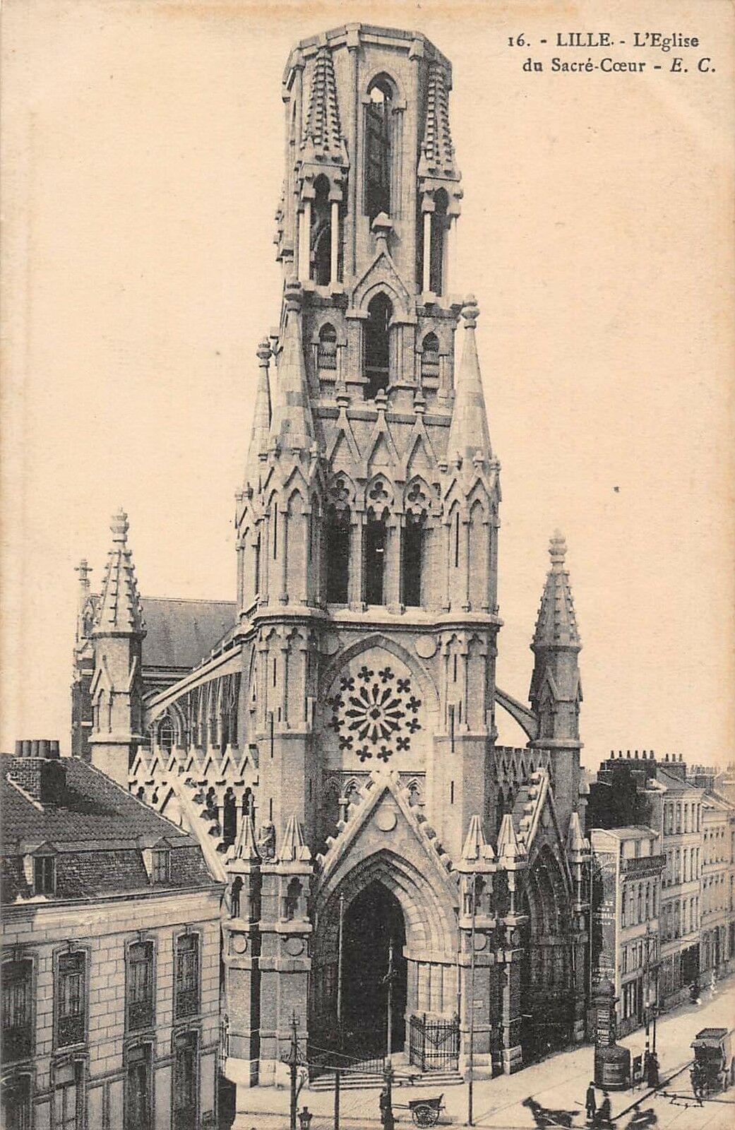 lille eglise du sacré coeur sans son clocher et sa fleche terminée lille eglise du sacré coeur sans son clocher et sa fleche terminée