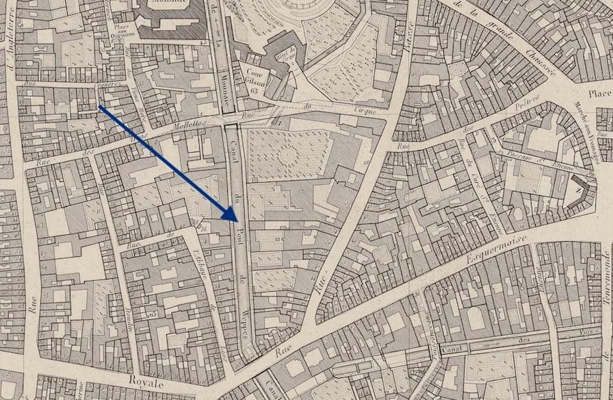 lille plan de 1820 où la rue de Weppes n'existe pas encore. lille plan de 1820 où la rue de Weppes n'existe pas encore.