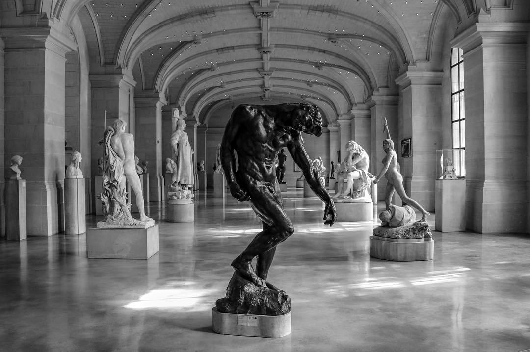 Lille la Grande Ombre de Rodin exposée dans la galerie des sculptures au Palais des Beaux-Arts, Lille la Grande Ombre de Rodin exposée dans la galerie des sculptures au Palais des Beaux-Arts,