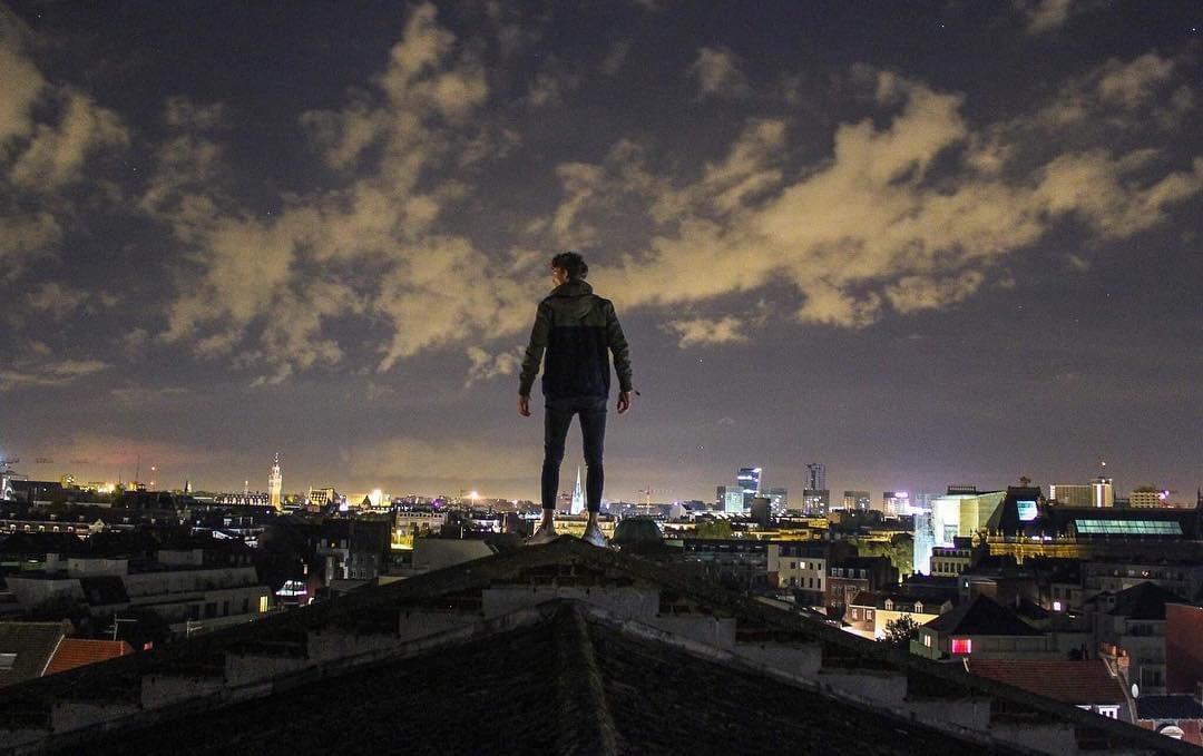 vue de Lille depuis le théatre sebastopol pendant une session urbex vue de Lille depuis le théatre sebastopol pendant une session urbex