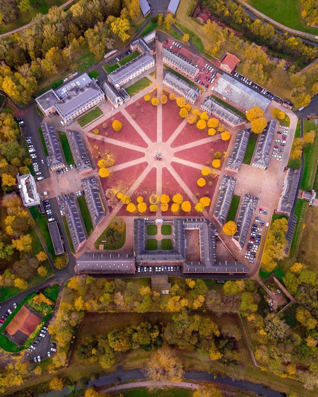 photo aérienne prise grâce à un drone de la citadelle de Lille photo aérienne prise grâce à un drone de la citadelle de Lille