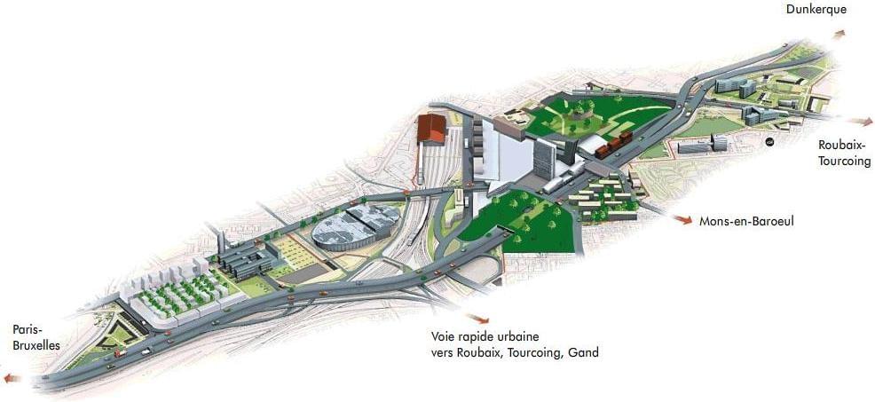 plan de la tour de Lille allias la botte ou le L et des routes aux alentours plan de la tour de Lille allias la botte ou le L et des routes aux alentours