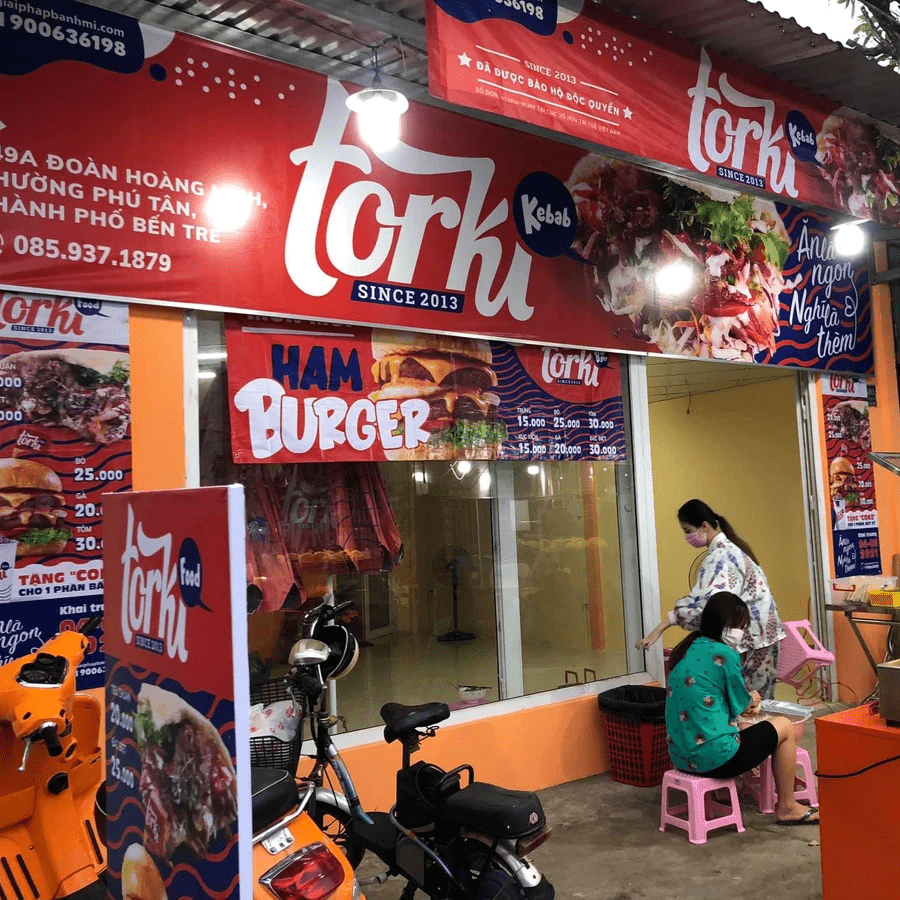 Một cửa hàng bán bánh mì Kebab Một cửa hàng bán bánh mì Kebab