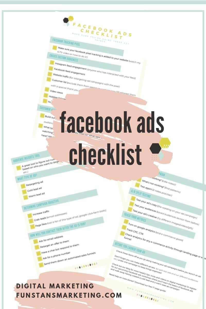 facebook ads checklist before you launch a facebook or instagram ad in ads manager facebook ads checklist before you launch a facebook or instagram ad in ads manager