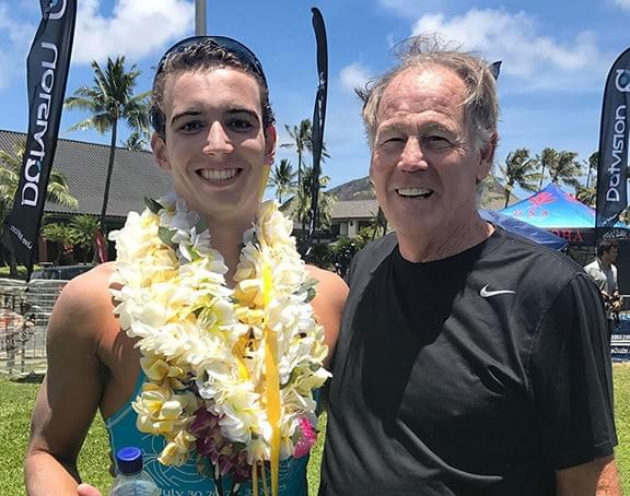 Hunter with Coach Brad Hunter with Coach Brad