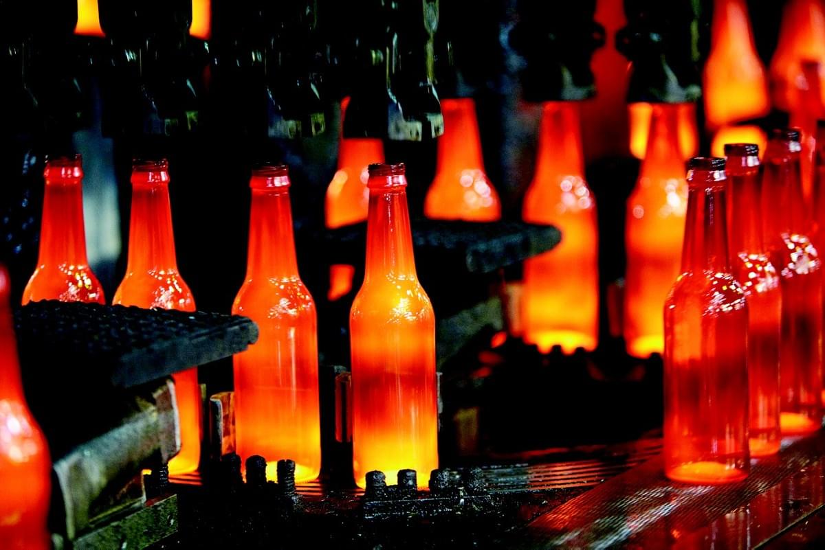 Making glass bottles Making glass bottles
