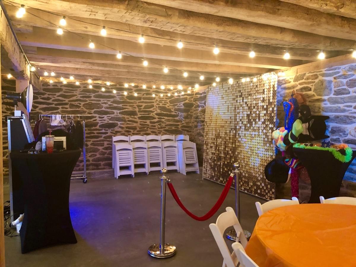 Cocktail area with Magic Selfie Mirror at Pine Ridge Farm in Stewartstown Cocktail area with Magic Selfie Mirror at Pine Ridge Farm in Stewartstown