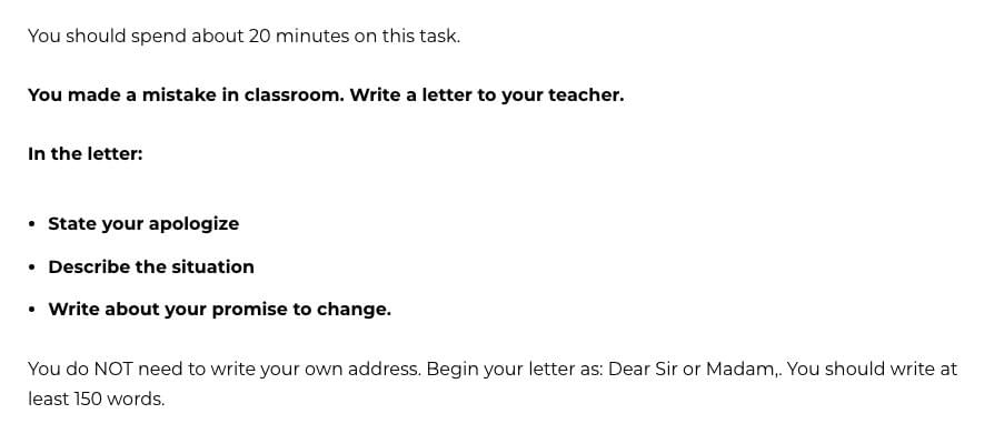 Cách viết thư xin lỗi (letter of apology) IELTS WRITING GENERAL TRAINING Cách viết thư xin lỗi (letter of apology) IELTS WRITING GENERAL TRAINING