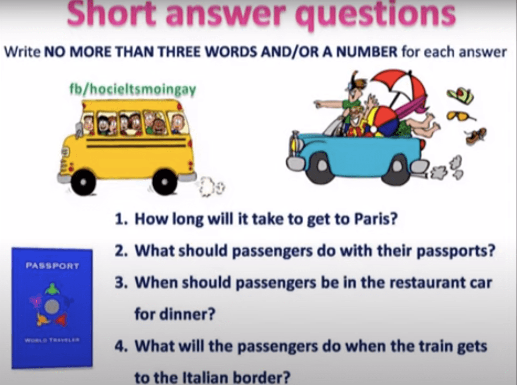 Bài tập dạng Short Answer IELTS Listening Bài tập dạng Short Answer IELTS Listening