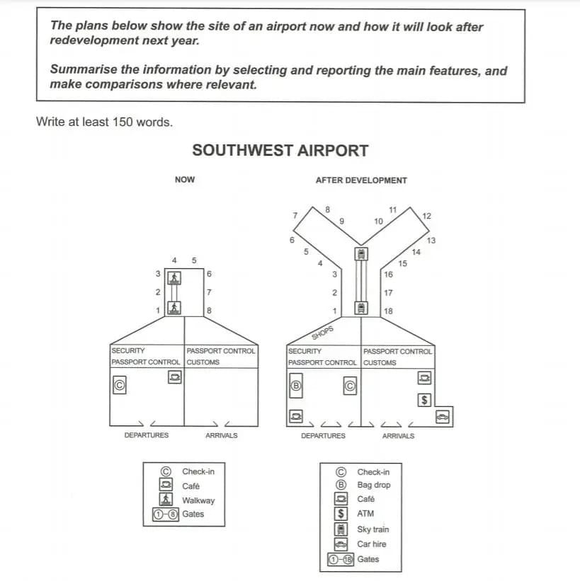 The plans below show the site of an airport now and how it will look after redevelopment next year The plans below show the site of an airport now and how it will look after redevelopment next year
