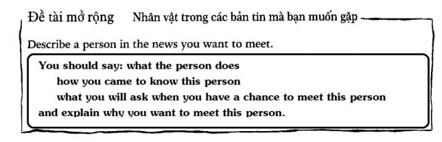 Describe a person in the news that you want to meet Describe a person in the news that you want to meet