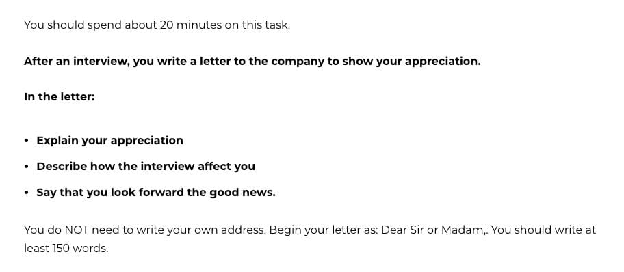 Cách viết thư cảm ơn (letter of thanks) IELTS WRITING GENERAL TRAINING Cách viết thư cảm ơn (letter of thanks) IELTS WRITING GENERAL TRAINING