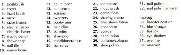Personal care products Personal care products