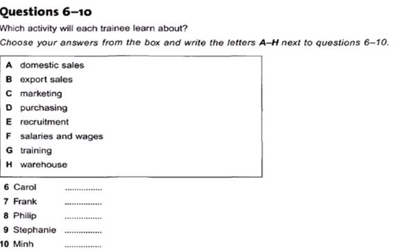Chuyên đề dạng Matching information IELTS LISTENING Chuyên đề dạng Matching information IELTS LISTENING