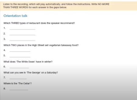 Bài tập dạng Short Answer IELTS Listening Bài tập dạng Short Answer IELTS Listening