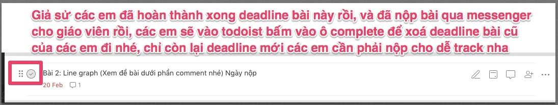 NẾU LÀM BÀI XONG RỒI, XOÁ DEADLINE ĐI SẼ BẤM VÀO ĐÂU ĐỂ DEADLINE CŨ BIẾN MẤT? NẾU LÀM BÀI XONG RỒI, XOÁ DEADLINE ĐI SẼ BẤM VÀO ĐÂU ĐỂ DEADLINE CŨ BIẾN MẤT?