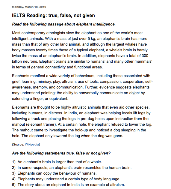IELTS READING YES NO NOT GIVEN IELTS READING YES NO NOT GIVEN
