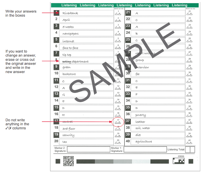 Lưu ý khi ghi đáp án vào ANSWER SHEET IELTS (Listening, Reading & Writing) Lưu ý khi ghi đáp án vào ANSWER SHEET IELTS (Listening, Reading & Writing)