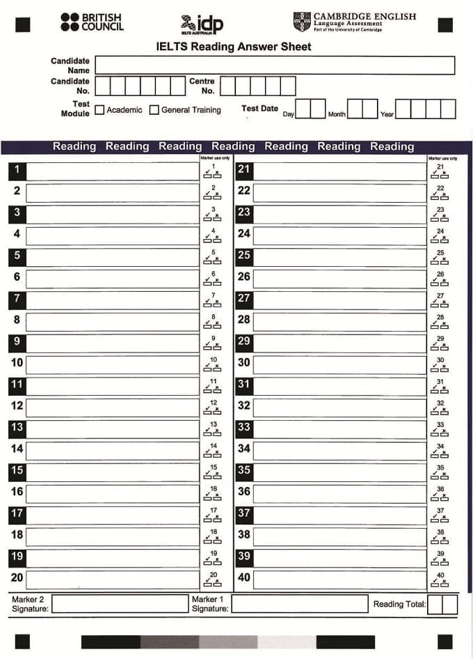 Lưu ý khi ghi đáp án vào ANSWER SHEET IELTS (Listening, Reading & Writing) Lưu ý khi ghi đáp án vào ANSWER SHEET IELTS (Listening, Reading & Writing)