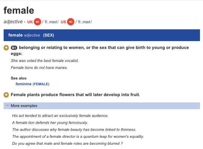 Phân biệt cách dùng FEMALE và FEMALES Phân biệt cách dùng FEMALE và FEMALES