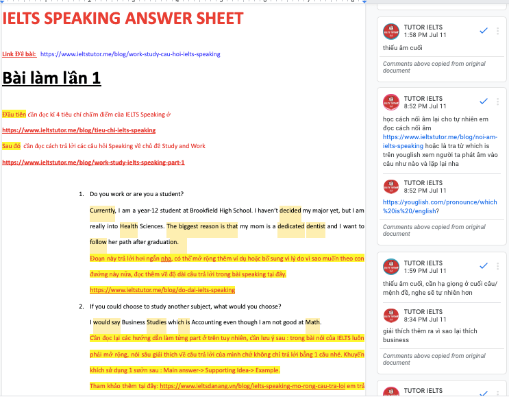 Sửa chi tiết 2 lần Câu hỏi Part 1 IELTS SPEAKING: Do you work or are you a student? Sửa chi tiết 2 lần Câu hỏi Part 1 IELTS SPEAKING: Do you work or are you a student?