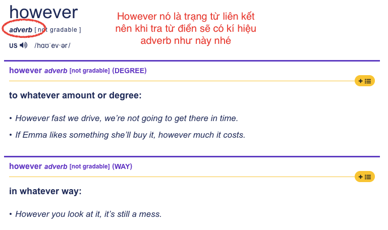 Không biết trạng từ liên kết (Conjunctive adverbs) cũng là trạng từ Không biết trạng từ liên kết (Conjunctive adverbs) cũng là trạng từ