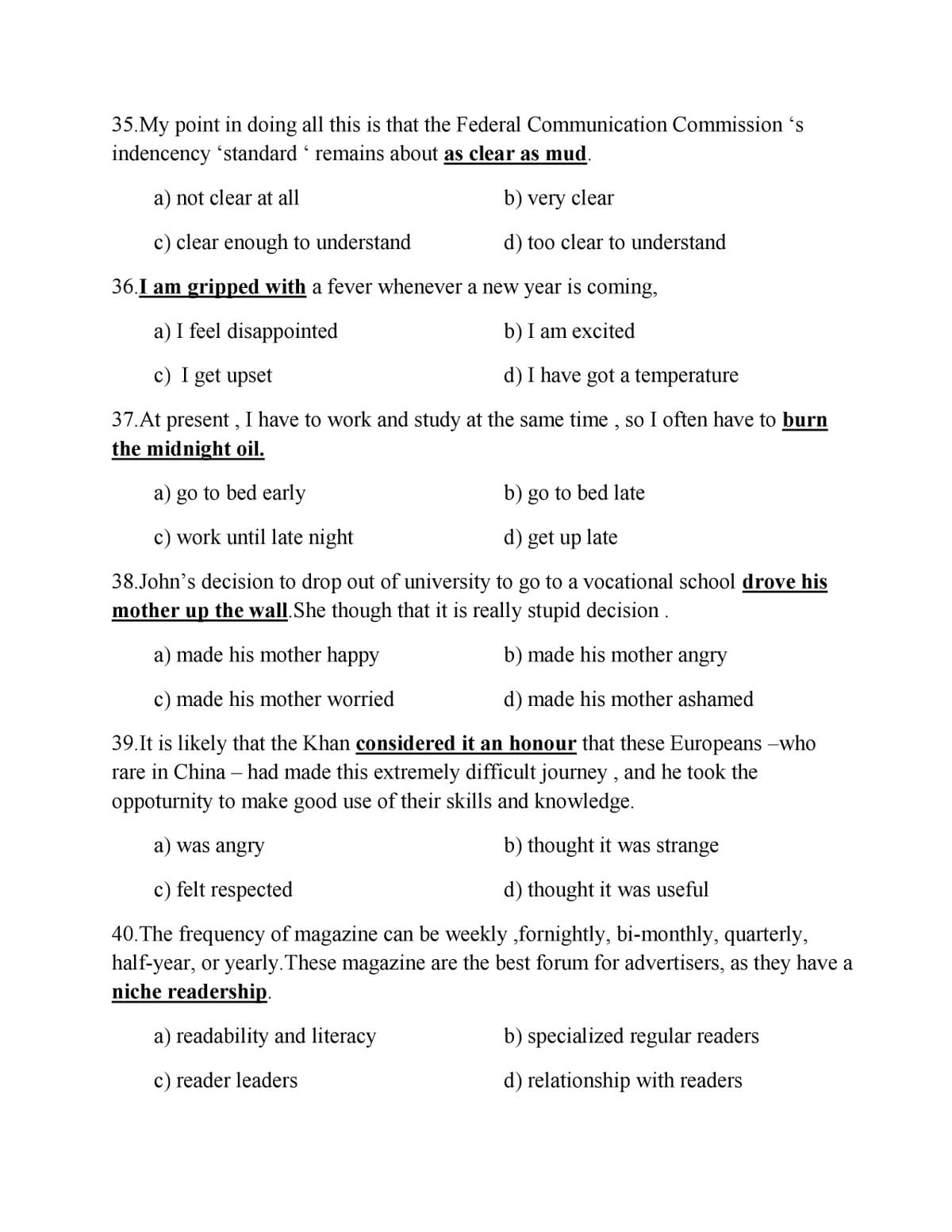Bài tập từ đồng nghĩa idiom/noun phrase page 6 Bài tập từ đồng nghĩa idiom/noun phrase page 6