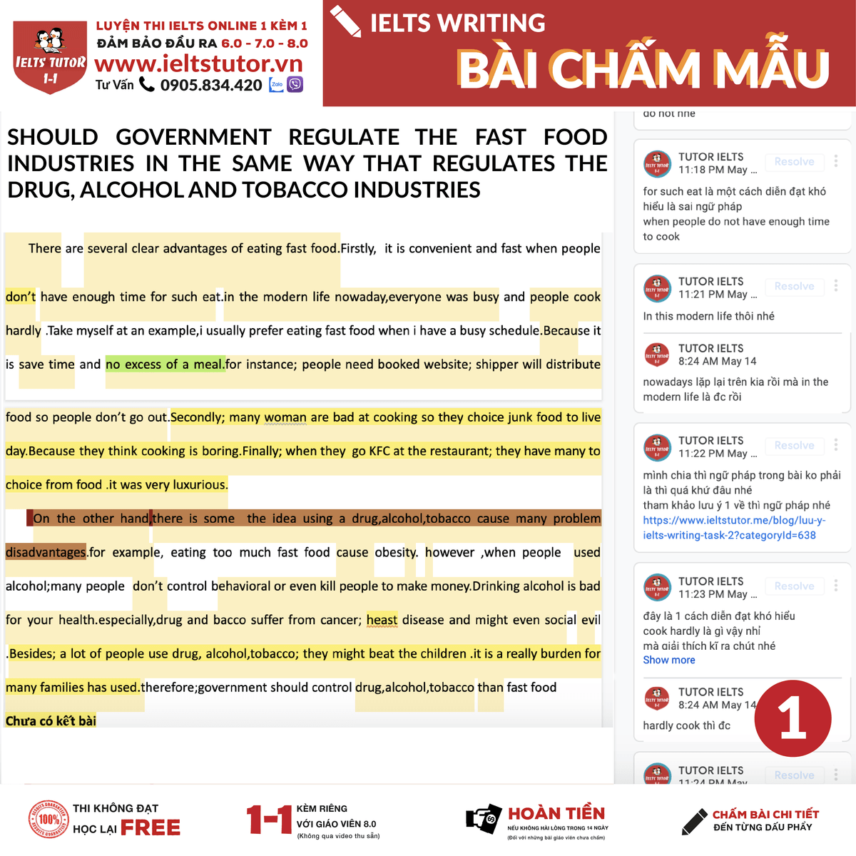 Khoá học IELTS WRITING ONLINE Đảm bảo đầu ra của IELTS TUTOR Khoá học IELTS WRITING ONLINE Đảm bảo đầu ra của IELTS TUTOR
