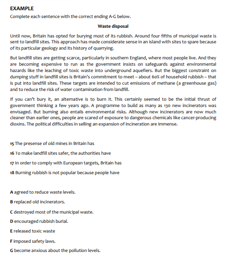 CÁC BƯỚC LÀM DẠNG MATCHING SENTENCE ENDING IELTS READING CÁC BƯỚC LÀM DẠNG MATCHING SENTENCE ENDING IELTS READING
