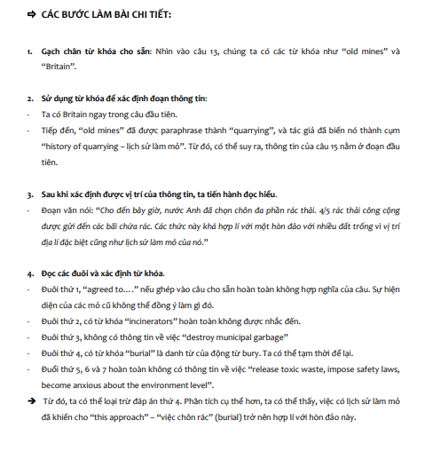 CÁC BƯỚC LÀM DẠNG MATCHING SENTENCE ENDING IELTS READING CÁC BƯỚC LÀM DẠNG MATCHING SENTENCE ENDING IELTS READING