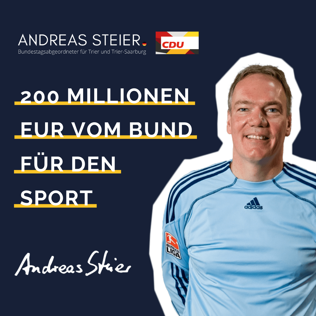 Andreas Steier CDU Politiker 200 Millionen EUR Rettungsschirm Sport Andreas Steier CDU Politiker 200 Millionen EUR Rettungsschirm Sport