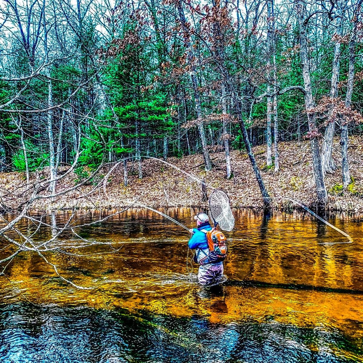 swinging for an upper peninsula steelhead swinging for an upper peninsula steelhead