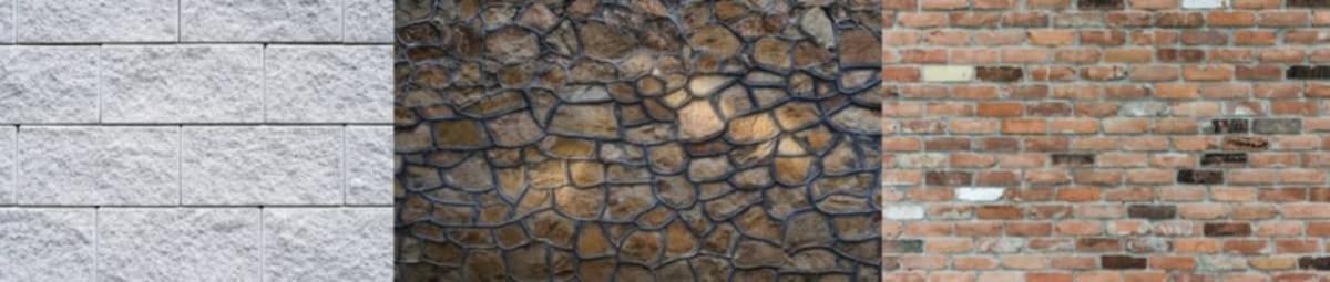 Concrete, brick and stone textures Concrete, brick and stone textures
