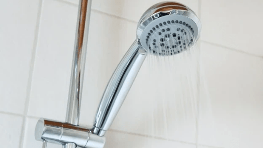Picture of a low-flow showerhead Picture of a low-flow showerhead