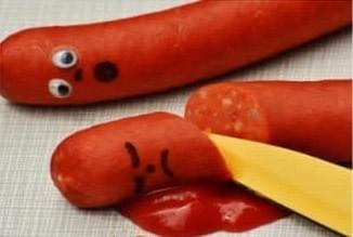 Bleeding sausages Bleeding sausages
