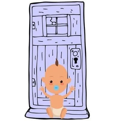 Baby on doorstep Baby on doorstep