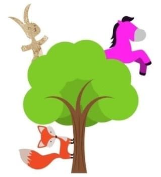 Fox chases bunnypony up treehouse Fox chases bunnypony up treehouse