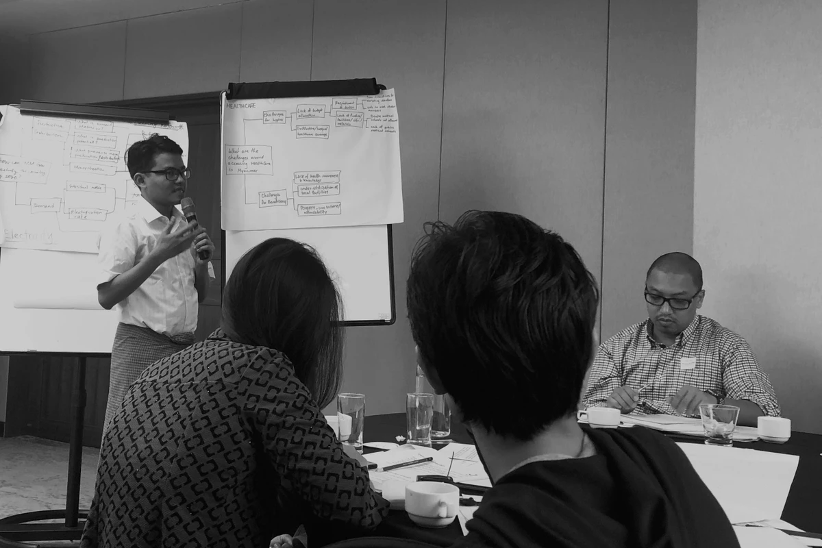 Aye Khaing (left) and ChamTha Kyaw (right) participating in a workshop, hosted by Kivu International and International Development Research Centre. Aye Khaing (left) and ChamTha Kyaw (right) participating in a workshop, hosted by Kivu International and International Development Research Centre.