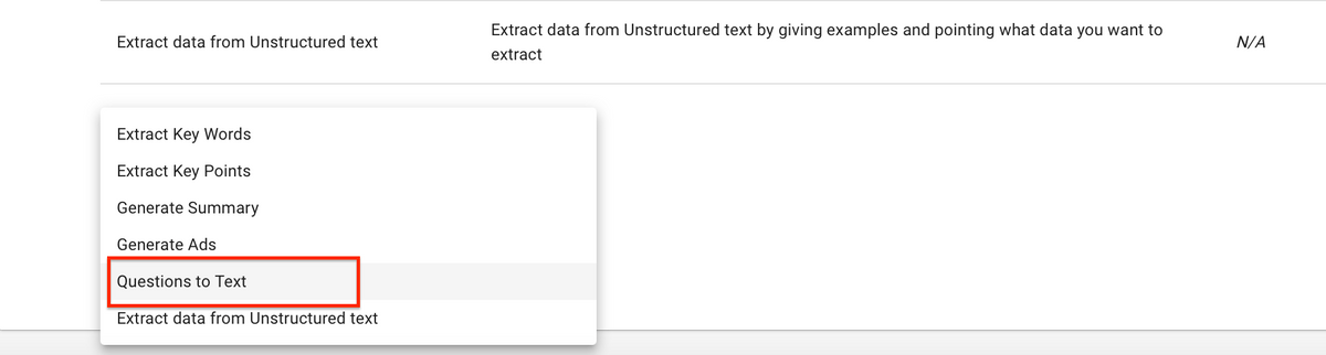 a screenshot of Bitskout A.I. model creation screen where a user selects the option to generate answer to pre-configured questions a screenshot of Bitskout A.I. model creation screen where a user selects the option to generate answer to pre-configured questions