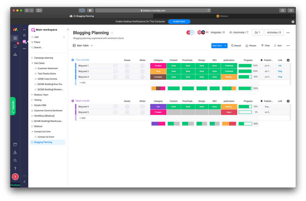 a blogging calendar template that we've added to our monday.com workspace to add text sentiment a blogging calendar template that we've added to our monday.com workspace to add text sentiment