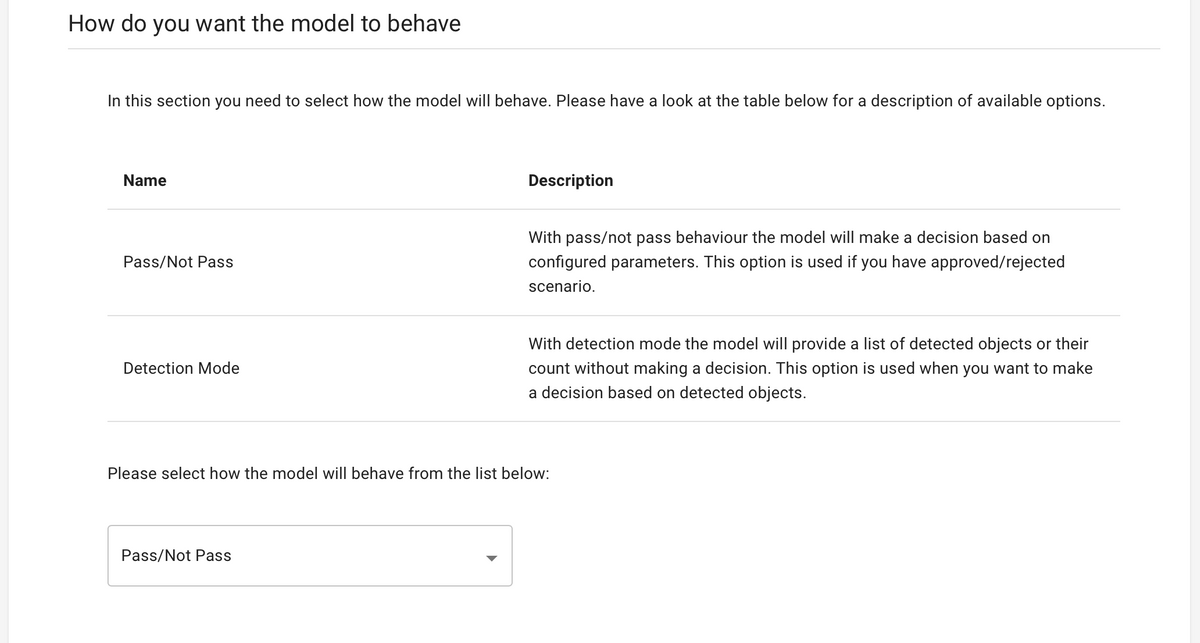 Selecting the Bitskout A.I. model behaviour mode. Selecting the Bitskout A.I. model behaviour mode.