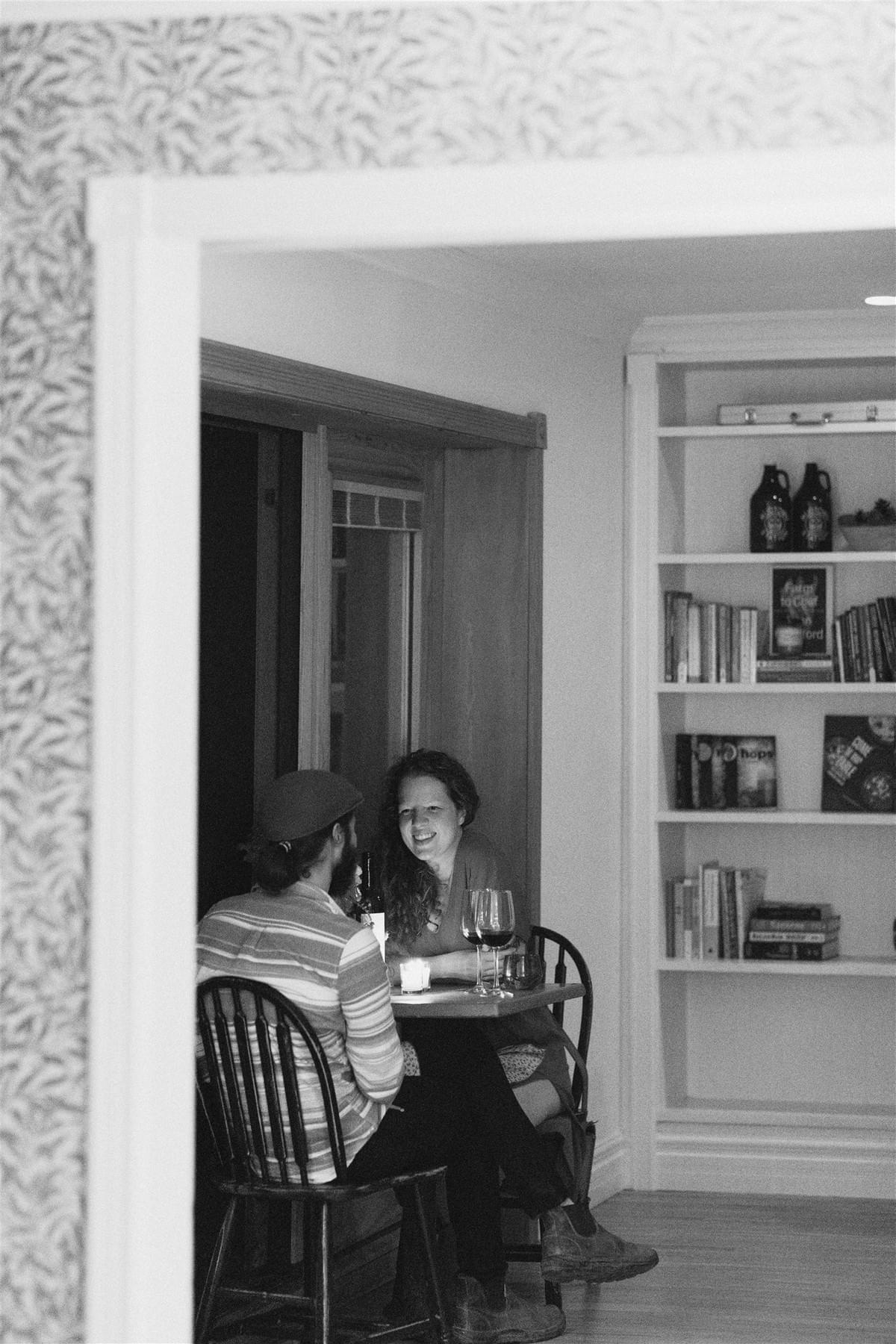 Couple enjoys dinner by Sumac and Salt, hosted by Georgian Bay Bride Couple enjoys dinner by Sumac and Salt, hosted by Georgian Bay Bride